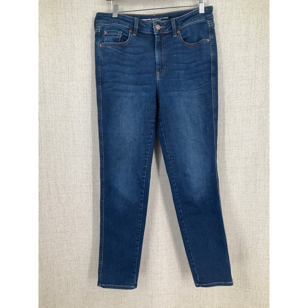Chico's DefineMe Denim Jeggings Women 8P Blue Cotton Stretch Dark Wash‎ Slim